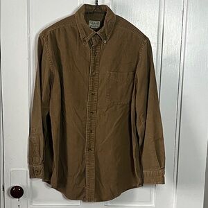 LL Bean medium, regular corduroy button down long sleeve